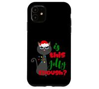 Enjoy Cool Funny Christmas Jolly Cat Novelty Graphic Design Custodia per iPhone 11