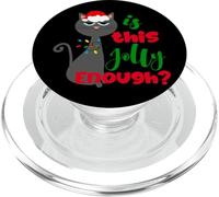 Enjoy Cool Funny Christmas Jolly Cat Novelty Graphic Design PopSockets PopGrip per MagSafe