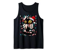 Enjoy Cool Funny Cute Christmas Black Cat Novelty Graphic Canotta