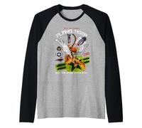 Enjoy Cool Funny Tiger Flying Cartoon, Wild Tiger Graphic Maglia con Maniche Raglan