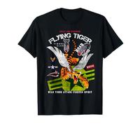 Enjoy Cool Funny Tiger Flying Cartoon, Wild Tiger Graphic Maglietta