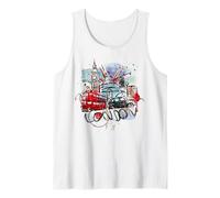 Enjoy Cool London Sketch Drawing Illustration Graphic Design Canotta