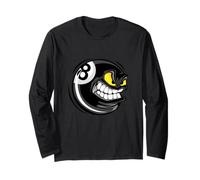 Enjoy Cool Pool Billiards Angry 8 Ball Graphic Designs Maglia a Manica