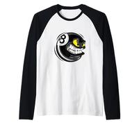 Enjoy Cool Pool Billiards Angry 8 Ball Graphic Designs Maglia con Maniche Raglan