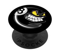 Enjoy Cool Pool Billiards Angry 8 Ball Graphic Designs PopSockets PopGrip Adesivo