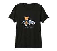 Enjoy Cool Teddy Bear with Classic Car Graphic Designs Fun Maglietta Premium