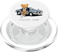 Enjoy Cool Teddy Bear With Classic Car Graphic Designs Fun PopSockets PopGrip per MagSafe