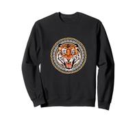 Enjoy Cool Wild Illustration Tiger Fashion Graphic Design Felpa