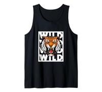 Enjoy Cool Wild Wild Tiger Illustration Graphic Design Style Canotta