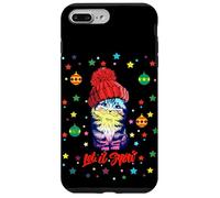 Enjoy Cute Colorful Christmas Cat Let's Snow Graphic Fun Custodia per iPhone 7 Plus/8 Plus