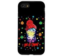 Enjoy Cute Colorful Christmas Cat Let's Snow Graphic Fun Custodia per iPhone SE (2020) / 7/8