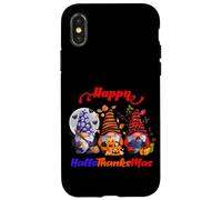 Enjoy Halloween Thanksgiving Christmas Gnomies Illustration Custodia per iPhone X/XS