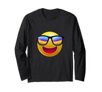 Enjoy Happiness with The Smile Face Mood Graphic Designs Maglia a Manica