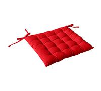 Enjoy Home - Cuscino per Sedia, in Cotone piqué, 38 x 38 cm, 100% Cotone, Rosso, 40 x 40