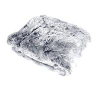 Enjoy Home P010GRF130160 - Plaid in Finta Pelliccia di Orso, Poliestere, 160 x 130 cm, Colore: Grigio Scuro