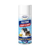 ENJOY HOME Pulitore Schiuma Attiva Scarpe e Borse 200ml : Spray Smacchiatore Universale Senza Risciacquo per Sneakers, Camoscio, Pelle e Tessuti. Made in Italy