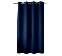 Enjoy Home - Tenda Oscurante Basic - 8 Occhielli argentati - Diametro 4 cm - 100% Poliestere - Tessuto Certificato Oeko-Tex - 140 x 180 cm - Blu Navy
