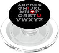Enjoy I Love You In Alphabet Style In Valentin's Day Graphic PopSockets PopGrip per MagSafe