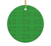 Enjoy Life - Albero di Natale rotondo in ceramica con testo scritto a mano, da appendere, decorazione per la casa