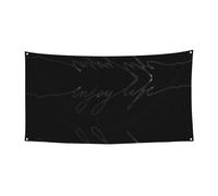 Enjoy Life - Striscione da parete con testo nero scritto a mano, decorazione per feste, 180 x 90 cm, Ognissanti, Halloween