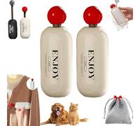 Enjoy Lint Roller, Enjoy Sticky Roller, Enjoy Sticky Lint Roller, Reusable Sticky Roller, Reusable Lint Roller, Portable Retractable Pet Hair Remover, 2 In1 Washable Sticky Roller (White*2)