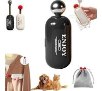 Enjoy Lint Roller, Enjoy Sticky Roller, Enjoy Sticky Lint Roller, Reusable Sticky Roller, Reusable Lint Roller, Portable Retractable Pet Hair Remover, 2 In1 Washable Sticky Roller (Black)