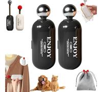 Enjoy Lint Roller, Enjoy Sticky Roller, Enjoy Sticky Lint Roller, Reusable Sticky Roller, Reusable Lint Roller, Portable Retractable Pet Hair Remover, 2 In1 Washable Sticky Roller (Black*2)