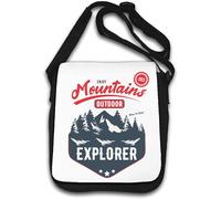 Enjoy Mountains Outdoor Explorer Born To Climb Mountains Borsa a tracolla Bianco