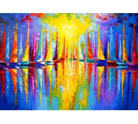 Enjoy - Puzzle Barche a vela arcobaleno - 1000 Pezzi