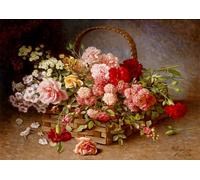 ENJOY Puzzle Cestino di rose e garofani 1000 pezzi