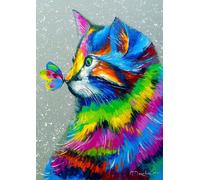 Puzzle Gatto e Farfalla 1000 Pezzi