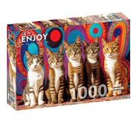 Enjoy Puzzle NJP2131 Puzzle da 1000 Pezzi - Five Cats