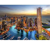 Enjoy - Puzzle Porticciolo turistico di Dubai di notte - 1000 Pezzi