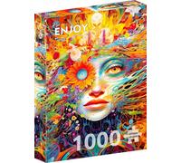 ENJOY Puzzle Puzzle astratto da donna fantasy, ritratto, schizzi, illustrazione - Puzzle da 1000 pezzi per adulti - finitura opaca, tocco morbido, facile da montare, vestibilità aderente