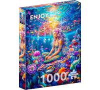 ENJOY Puzzle Puzzle da donna con profondità subacquee e pesci di mare colorati - Puzzle da 1000 pezzi per adulti - Finitura opaca, morbida al tatto, facile da montare, vestibilità aderente
