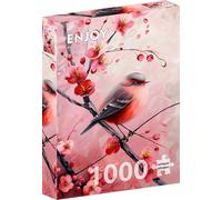 ENJOY Puzzle Sakura Tree Illustration - Puzzle da 1000 pezzi per adulti, finitura opaca, tocco morbido, facile da montare, taglio aderente, colori vivaci, servizio