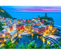 Puzzle Vernazza al tramonto, Cinque Terre, Italia 1000 pezzi