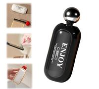 Enjoy - Rullo levapelucchi adesivo, 2 in 1, lavabile, riutilizzabile, per rimuovere i peli di animali domestici, per vestiti, mobili, dimensioni da viaggio (nero)