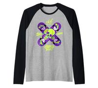 Enjoy Skateboarding Graphic Tee Shirts, Colorful Skateboard Maglia con Maniche Raglan