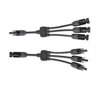 enjoy solar® 1 coppia di connettori solari distributore a T a 3 vie con prolunga da 20 cm per il collegamento in parallelo di moduli solari