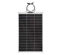 enjoy solar® Pannello Solare Semiflessibile Monocristallino 100W 12V ETFE, Celle Solari PERC 182 * 182mm con 10 Busbars - Ideale per Camper, Impianto da Balcone, Casetta da Giardino, Barca