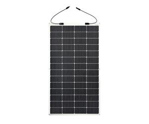 enjoy solar® Pannello Solare Semiflessibile Monocristallino 200W 24V ETFE, Celle Solari 182 * 182mm con 10 Busbars - Ideale per Camper, Impianto da Balcone, Casetta da Giardino, Barca