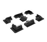 enjoy solar Set di montaggio ABS Staffa per moduli solari 7 pezzi in nero con gommino per tetto, ideale per camper, caravan e barche.