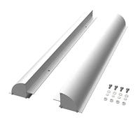 enjoy solar Staffa per pannello solare in alluminio da 670 mm, guida per tetto spoiler in argento con fori preforati, ideale per camper caravan barca