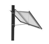 enjoy solar Supporto a palo in alluminio con angolo di inclinazione di 45° per pannello singolo, modulo solare, adatto per moduli di larghezza 100-670 mm ( viti e dadi inclusi)