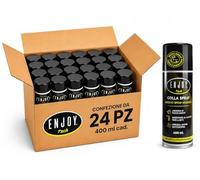 ENJOY TECH - Colla Extraforte Spray 24x400ML | Per Tessuti, Plastica, Legno, Auto e Metalli | Applicazione Permanente | Resistente a Intemperie e Calore | Made in Italy