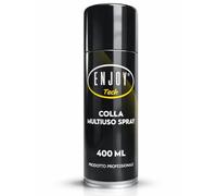 ENJOY TECH - Colla Extraforte Spray 400ML | Per Tessuti, Plastica, Legno, Auto e Metalli | Applicazione Permanente | Resistente a Intemperie e Calore | Made in Italy