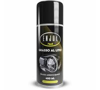 Enjoy Tech Grasso al Litio Spray 400 ml - Lubrificante Multiuso Professionale per Cuscinetti, Guide, Organi Meccanici - Resistente ad Acqua e Ossidazione - Made in Italy