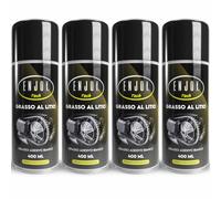Enjoy Tech Grasso al Litio Spray 4x400ml, Lubrificante per Serrande, Cancelli e Cuscinetti Bici, Grasso Bianco Idrorepellente Anti-Ossidazione per Meccanica Auto e Casa, Professionale Made in Italy