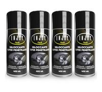 ENJOY TECH Sbloccante Spray Professionale 4x400ml - Lubrificante Penetrante Sciogli Ruggine per Viti, Bulloni e Serrature Bloccate. Ideale per Manutenzione Auto, Moto, Bici e Fai da Te. Made in Italy